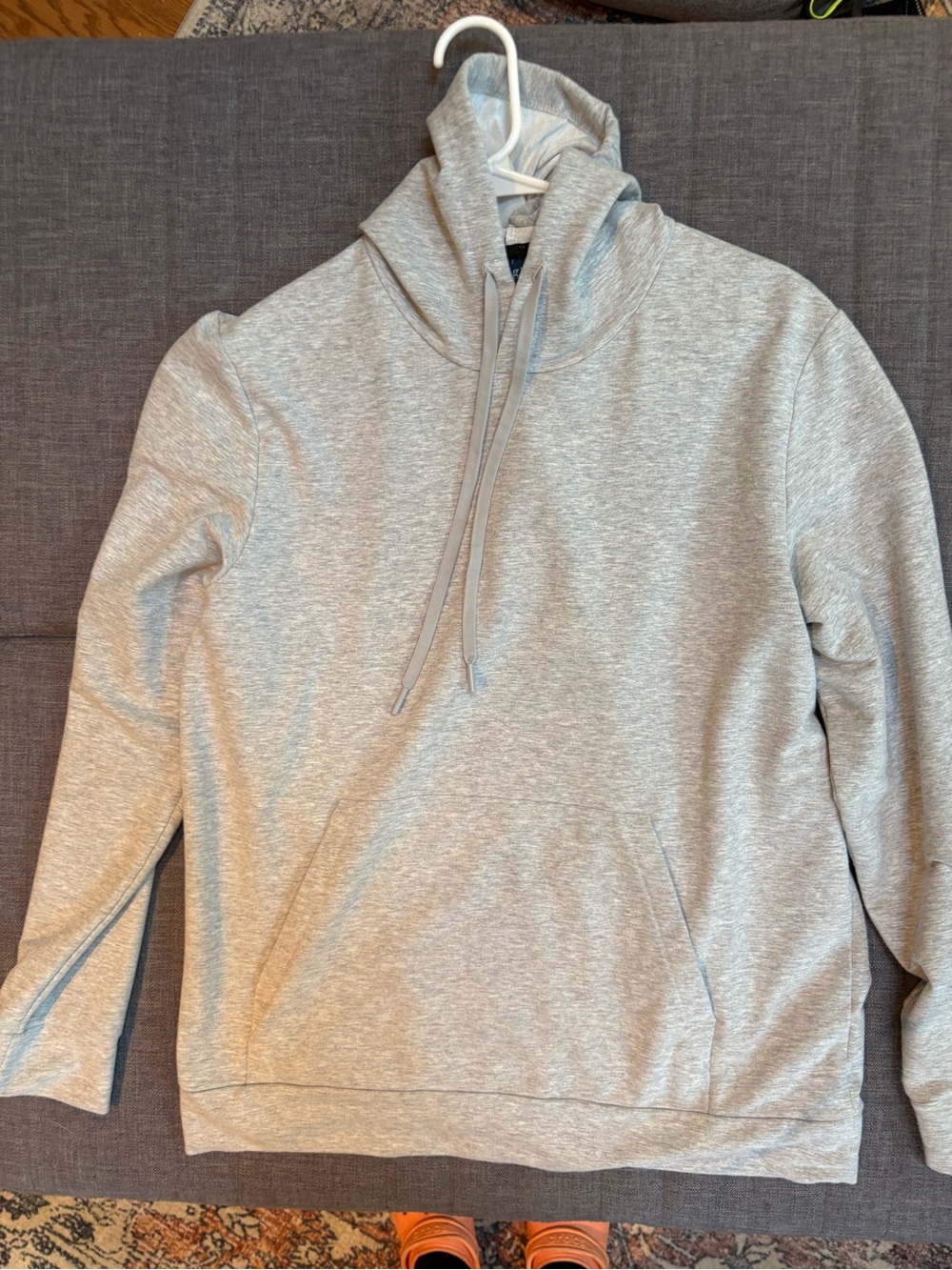 George’s Men's Grey Hooded Pullover Sweatshirt NWOT